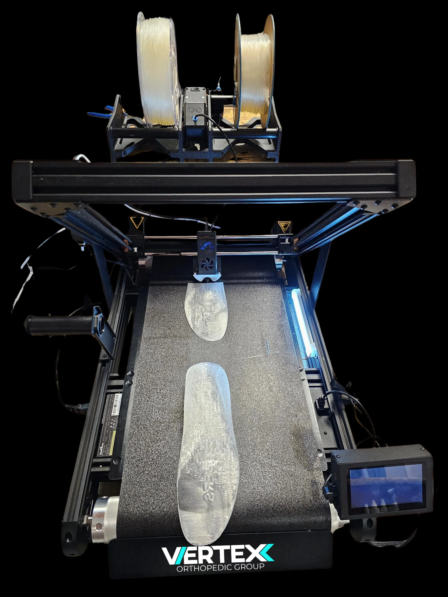 Apex Belt V2 3D Printer for custom foot orthotics production with continuous belt technology